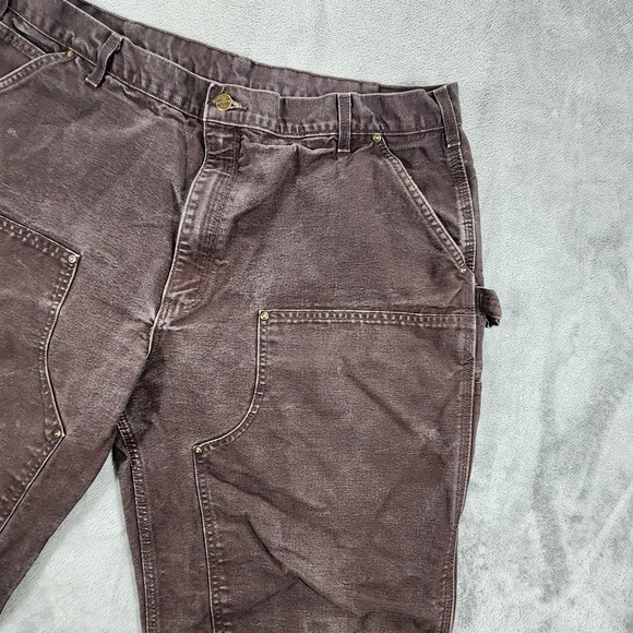 Vintage Carhartt Pants Mens 38x30 Brown B136 Double Knee Loose Fit Carpenter - Picture 3 of 14